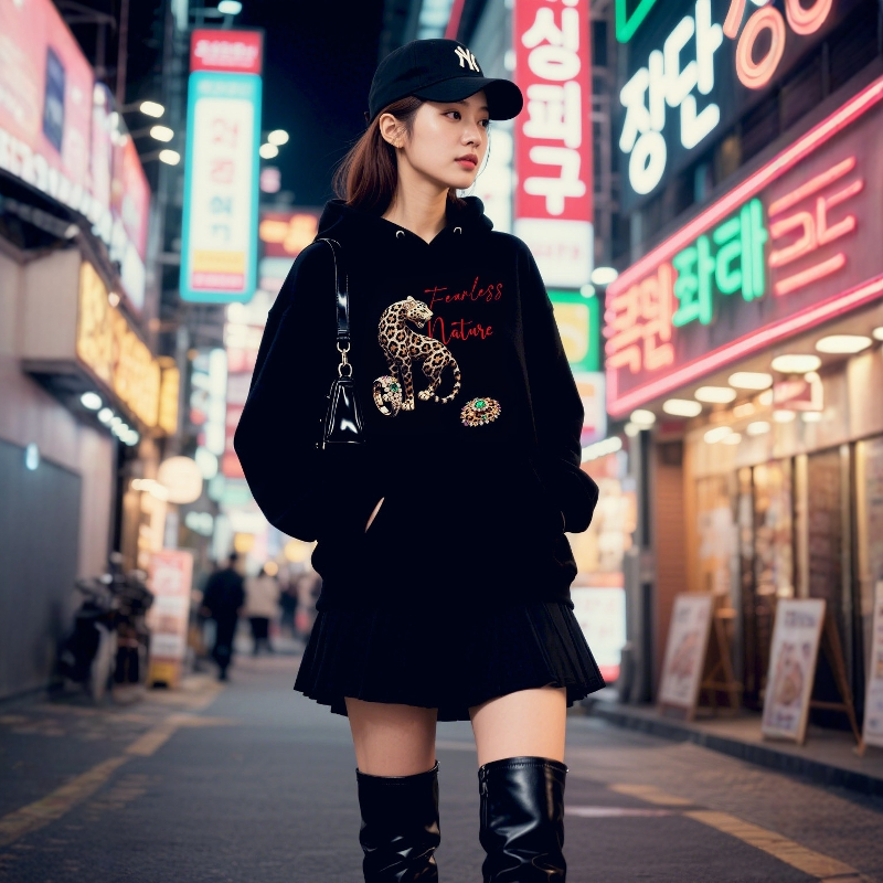 Streetwear Brand Jewelry - Trendy Leopard Print Jewelry Ladies Hoodie