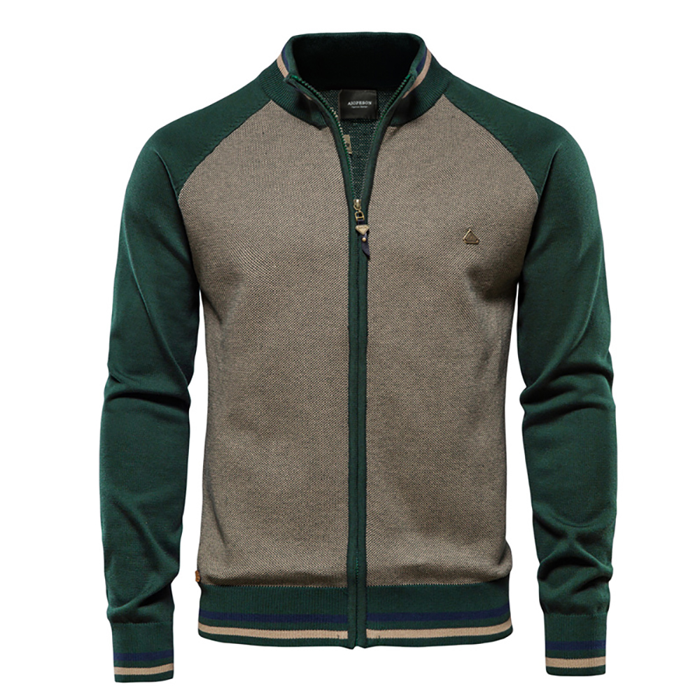 AIOPESON Spliced Cardigan Men  - огляд і ціна Streetwear Brand China