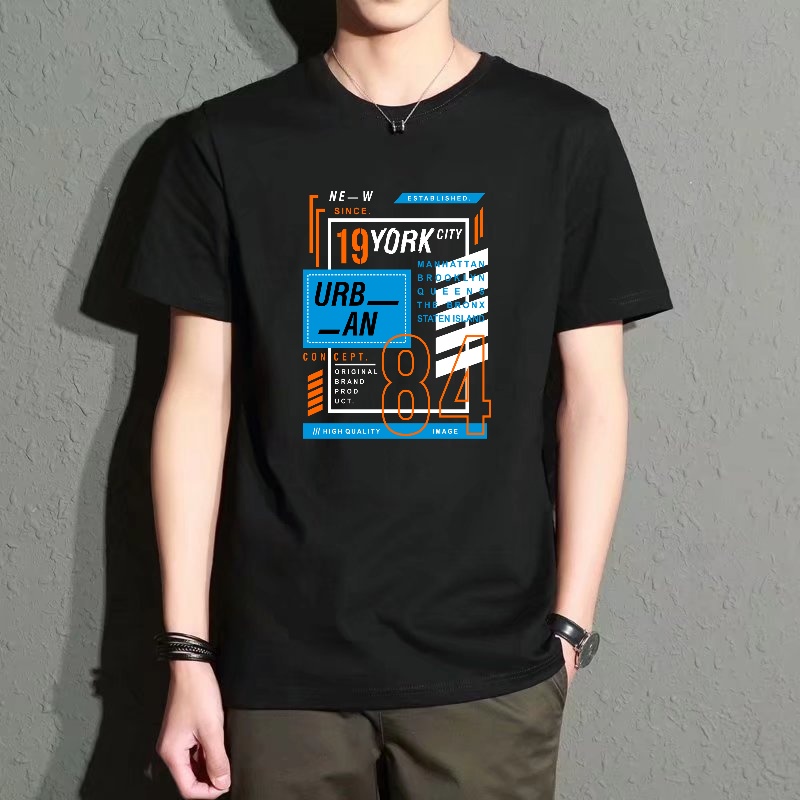 Men's Black Round-Neck Short-S - огляд і ціна Streetwear Brand New York