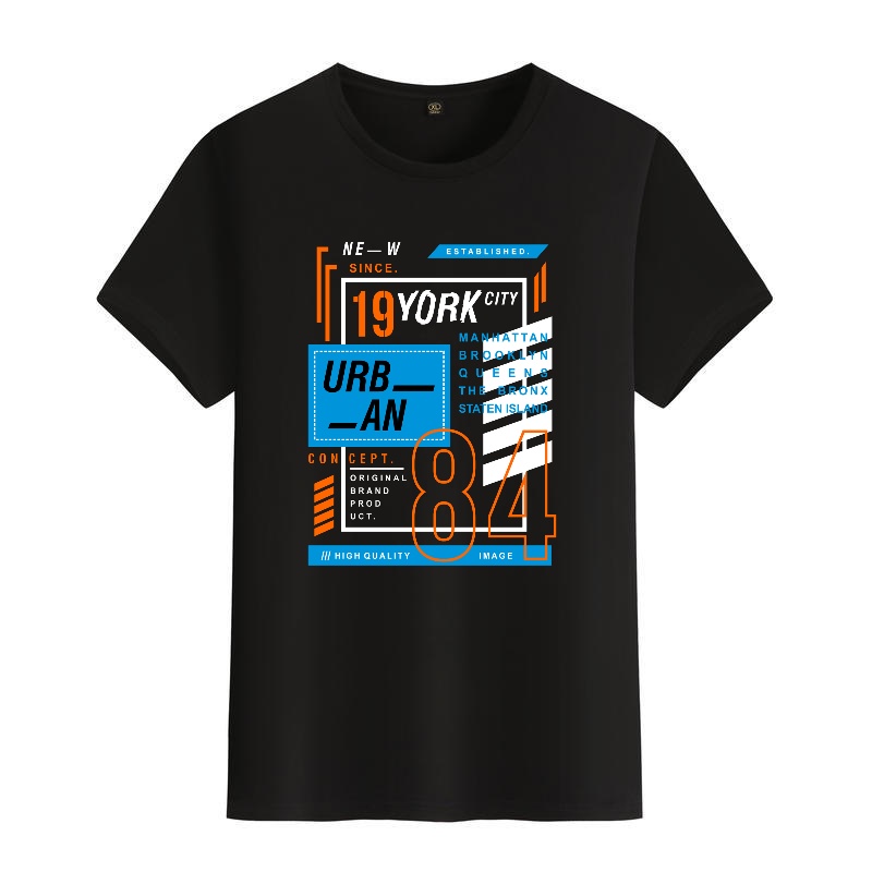 Men's Black Round-Neck Short-S - огляд і ціна Streetwear Brand New York